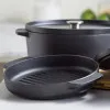 Сковорода-гриль чугунная KitchenAid Matte Oven-to-table 26 см (Black) (CC004600-001)