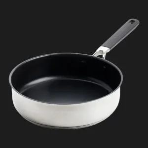 Сотейник з кришкою KitchenAid CSS 26 см 3.6 л з керамічним покриттям (Stainless Steel/Black) (CC005704-001)