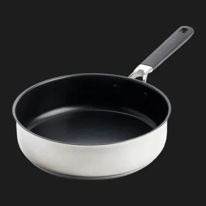 Сотейник с крышкой KitchenAid CSS 26 см 3.6 л с керамическим покрытием (Stainless Steel/Black) (CC005704-001)