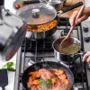 Сотейник с крышкой KitchenAid CSS 26 см 3.6 л с керамическим покрытием (Stainless Steel/Black) (CC005704-001)