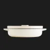 Сотейник чавунний з кришкою KitchenAid 26 см 2.77 л (Almond Cream) (CC009010-001)