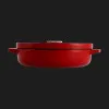 Сотейник чавунний з кришкою KitchenAid 26 см 2.77 л (Red) (CC009009-001)