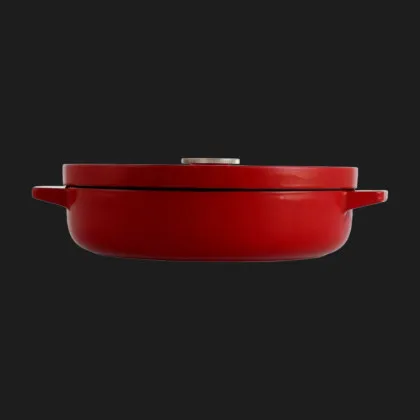 Сотейник чавунний з кришкою KitchenAid 26 см 2.77 л (Red) (CC009009-001)