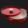 Сотейник чавунний з кришкою KitchenAid 26 см 2.77 л (Red) (CC009009-001)