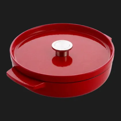 Сотейник чавунний з кришкою KitchenAid 26 см 2.77 л (Red) (CC009009-001)