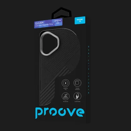 Чохол Proove Gleam Case with Magnetic Ring iPhone 16 (Obsidian) (PCGCIP160048)