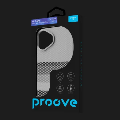 Чехол Proove Gleam Case with Magnetic Ring iPhone 16 (White Borders) (PCGCIP160070)