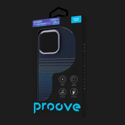 Чохол Proove Gleam Case with Magnetic Ring iPhone 16 Pro (Blue Stripes) (PCGCIP16P064)