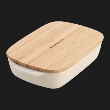 Форма для выпечки с крышкой KitchenAid керамогранитная (Almond Cream) (CC006105-001)