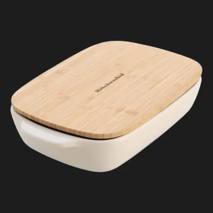 Форма для выпечки с крышкой KitchenAid керамогранитная (Almond Cream) (CC006107-001)