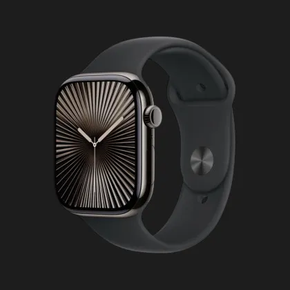 б/у Apple Watch Series 10 GPS + LTE, 46 мм Slate Titanium Case with Black Sport Band, M/L (MWYE3Q)