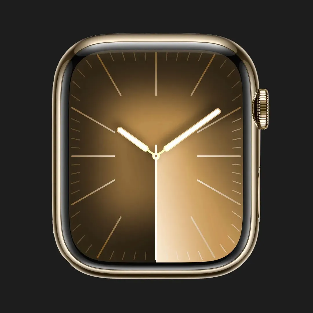б/у Apple Watch Series 9 45mm GPS + LTE, Gold Stainless Steel Case with Gold Milanese Loop (MRMU3)