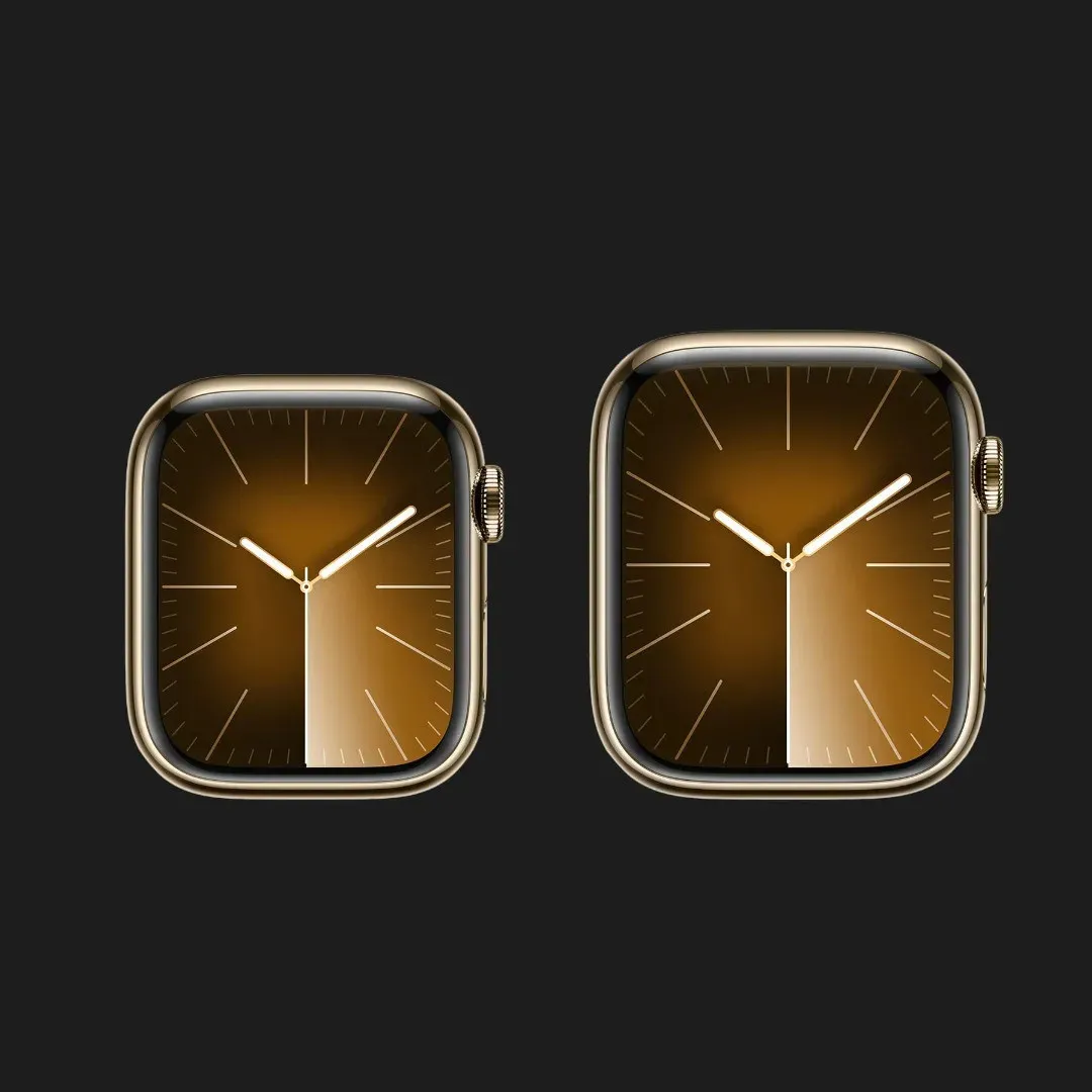 б/у Apple Watch Series 9 45mm GPS + LTE, Gold Stainless Steel Case with Gold Milanese Loop (MRMU3)