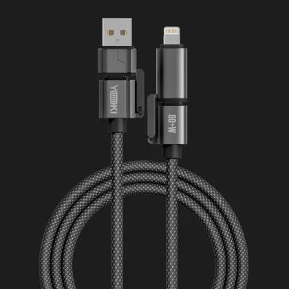 Кабель YOKI CA93 CAR Media USB-A/Type-C to Type-C/to iP 60W 1.8m (Black)