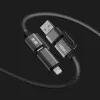 Кабель YOKI CA93 CAR Media USB-A/Type-C to Type-C/to iP 60W 1.8m (Black)