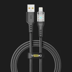 Кабель YOKI CYBER YK-CY23 Lightning 2.4A 1.2m (Black) в Хмельницькому