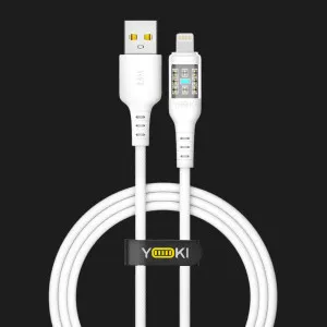 Кабель YOKI CYBER YK-CY23 Lightning 2.4A 1.2m (White) в Хмельницькому