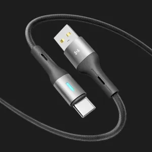 Кабель YOKI LED YK-LE17 Type-C 3A 1.2m (Black) в Хмельницькому