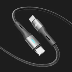 Кабель YOKI LED YK-LE17 Type-C to Type-C 60W 1.2m (Black) в Хмельницькому