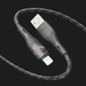 Кабель YOKI RGB YK-RG24 Lightning 2.4A 1.2m (Black) в Хмельницькому