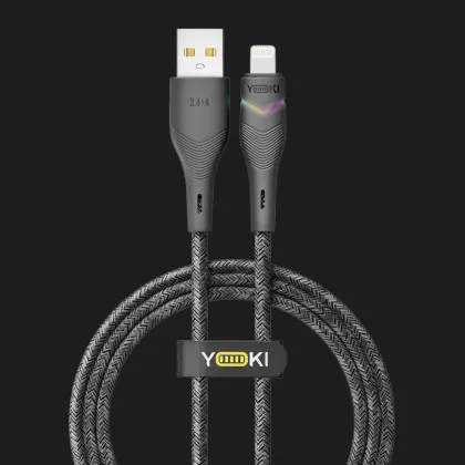 Кабель YOKI RGB YK-RG24 Lightning 2.4A 1.2m (Black)