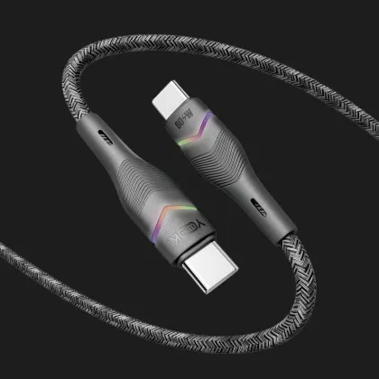 Кабель YOKI RGB YK-RG24 Type-C to Type-C 60W 1.2m (Black)