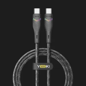 Кабель YOKI RGB YK-RG24 Type-C to Type-C 60W 1.2m (Black) в Хмельницькому