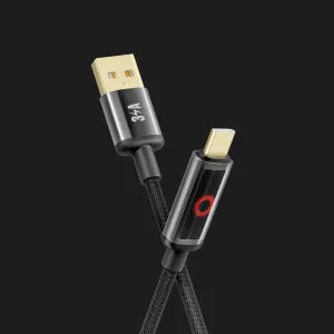 Кабель YOKI SM33 SMART PULSE Type-C 3A 1.2m (Black) в Хмельницькому