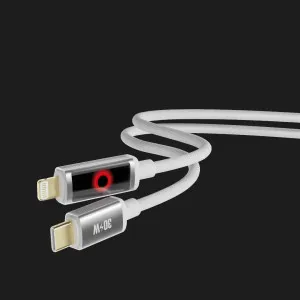 Кабель YOKI SM33 SMART PULSE Type-C to iP 30W 1.2m (White) в Хмельницькому