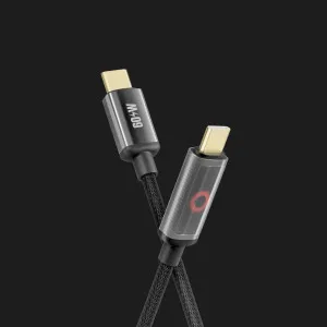 Кабель YOKI SM33 SMART PULSE Type-C to Type-C 60W 1.2m (Black) в Хмельницькому