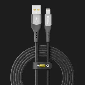 Кабель YOKI SOLID YK-SO15 Lightning 2.4A 2m (Black) в Хмельницькому