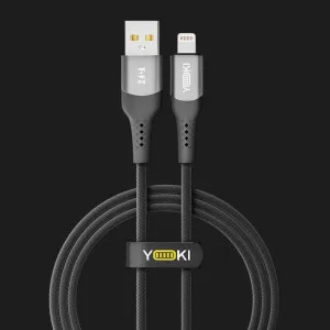 Кабель YOKI SOLID YK-SO15 Lightning 2.4A 1.2m (Black) в Хмельницькому