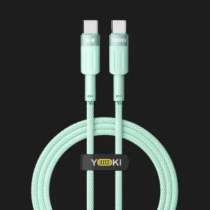 Кабель YOKI STYLE YK-ST41 Type-C to Type-C 60W 1.2m (Green) в Хмельницькому