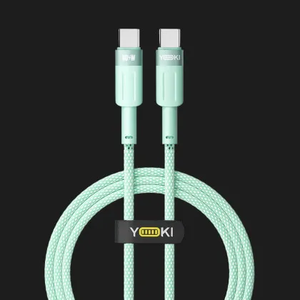 Кабель YOKI STYLE YK-ST41 Type-C to Type-C 60W 1.2m (Green) Івано-Франківську