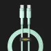Кабель YOKI STYLE YK-ST41 Type-C to Type-C 60W 1.2m (Green)