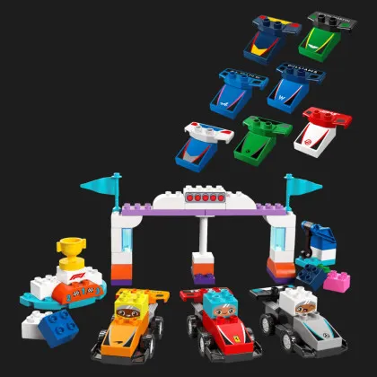 Конструктор LEGO DUPLO Автомобілі для перегонів і пілоти команд Формули-1 (10445)