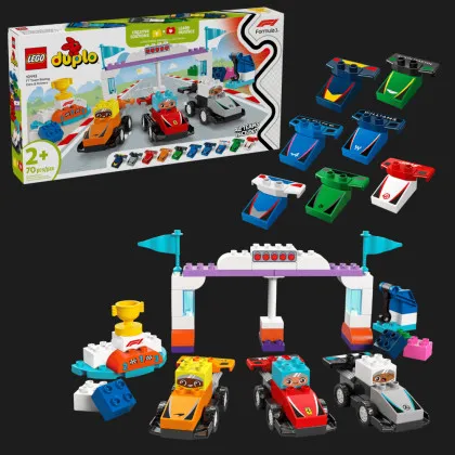 Конструктор LEGO DUPLO Автомобілі для перегонів і пілоти команд Формули-1 (10445)