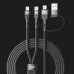Кабель YOKI UNIVERSE YK-UN91 USB-A/Type-C to Type-C/Lightning 100W 1.2m (Black)