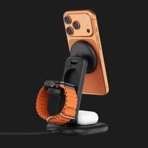 Безпровідна зарядка Satechi 3-in-1 Foldable Wireless Charging Stand with Qi2 25W в Олександрії
