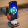 Безпровідна зарядка Satechi 3-in-1 Foldable Wireless Charging Stand with Qi2 25W