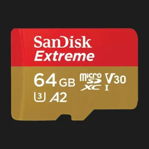 Карта пам'яті SanDisk Extreme Pro microSDXC 64GB UHS-I U3 + SD Adapter в Хмельницькому