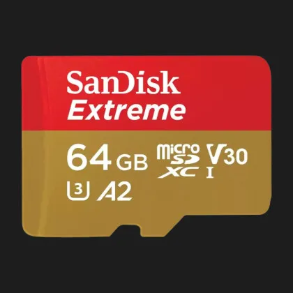 Карта пам'яті SanDisk Extreme Pro microSDXC 64GB UHS-I U3 + SD Adapter