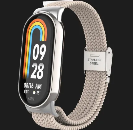 Ремінець Braided Solo Loop для Xiaomi Smart Band 10/9/8 (Beige)