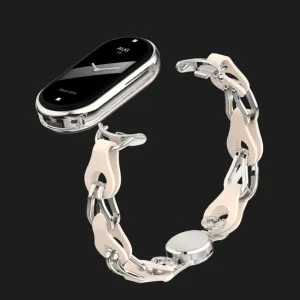 Ремінець Chain Wristband для Xiaomi Smart Band 10/9/8 (Beige) в Хмельницькому