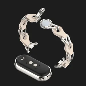 Ремінець Chain Wristband для Xiaomi Smart Band 10/9/8 (Beige) в Хмельницькому