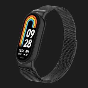 Ремінець Milanese Magnetic для Xiaomi Smart Band 10/9/8 (Black) в Хмельницькому