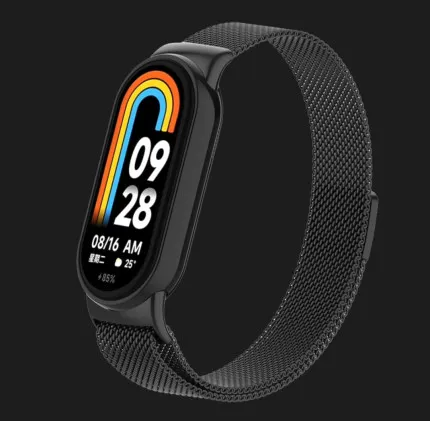Ремінець Milanese Magnetic для Xiaomi Smart Band 10/9/8 (Black)