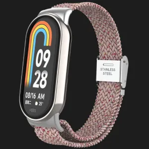 Ремінець Braided Solo Loop для Xiaomi Smart Band 10/9/8 (Starlight Pink) в Хмельницькому