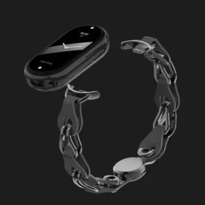 Ремінець Chain Wristband для Xiaomi Smart Band 10/9/8 (Black) в Хмельницькому