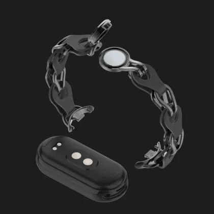 Ремешок Chain Wristband для Xiaomi Smart Band 10/9/8 (Black) в Виноградове